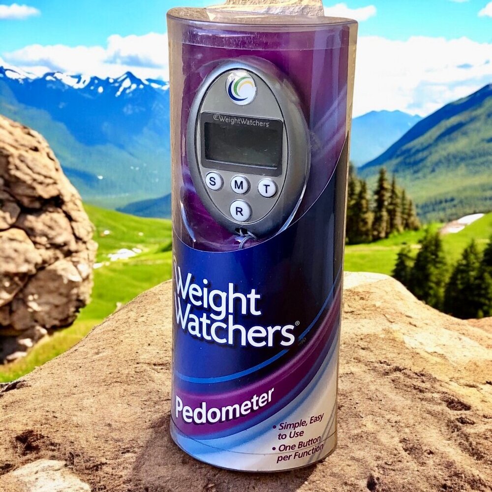 Weight Watchers Pedometer Steps + Miles + Time LCD Display Belt Clip NEW Retired